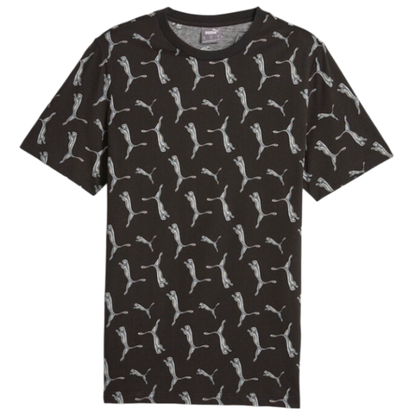 Tricou pentru bărbați Puma Ess+ Logo Lab Holiday Aop Tee 100% bumbac/ Black photo 1