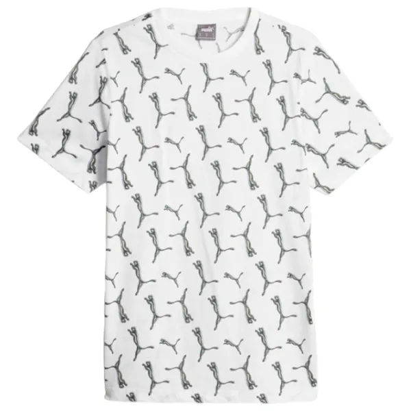 Tricou pentru bărbați Puma Ess+ Logo Lab Holiday Aop Tee 100% bumbac/ White photo 1