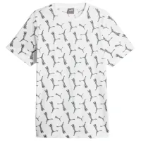 Tricou pentru bărbați Puma Ess+ Logo Lab Holiday Aop Tee 100% bumbac/ White