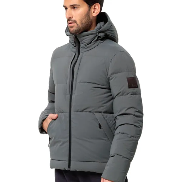 Scurtă pentru bărbați Jack Wolfskin Wandermood Down Jkt Demisezon/ Gray photo 1