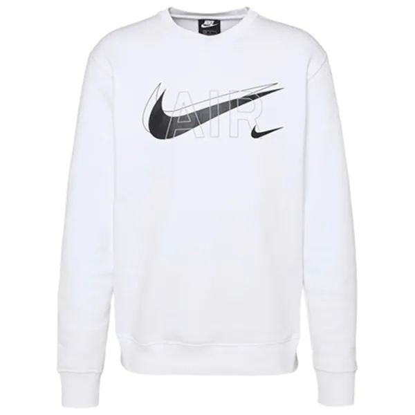 Hanorac pentru bărbați Nike Sweater Sportswear Crew Print Pack Drept/ White photo 1