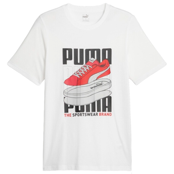 Tricou pentru bărbați Puma Graphics Sneaker Tee 100% bumbac/ White photo 1 Tricou pentru bărbați Puma Graphics Sneaker Tee 100% bumbac/ White photo 1