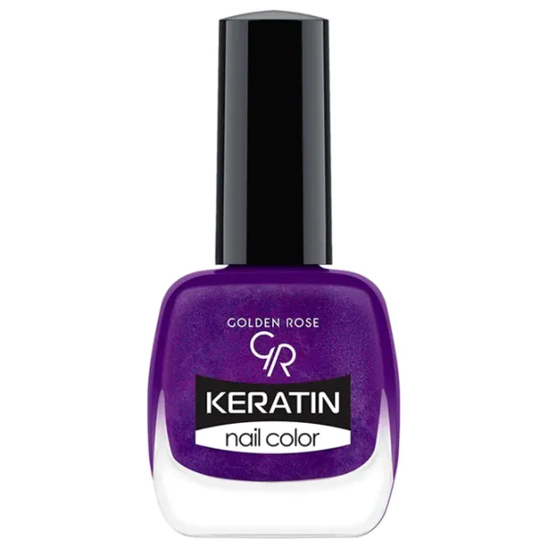 Lac de unghii Golden Rose Keratin Nail Color 10.5 ml/ Purple photo 1