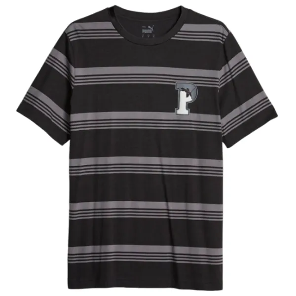 Футболка для мужчин Puma Squad Stripe Aop Tee 100% хлопок/ Черный photo 1