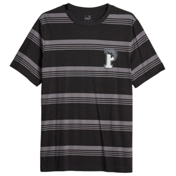 Футболка для мужчин Puma Squad Stripe Aop Tee 100% хлопок/ Черный photo 1
