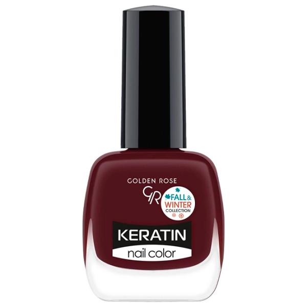 Лак для ногтей Golden Rose Keratin Nail Color 10.5 мл/ Красный photo 1