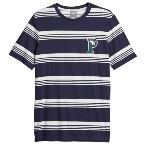 Футболка для мужчин Puma Squad Stripe Aop Tee 100% хлопок/ Темно-синий photo 1