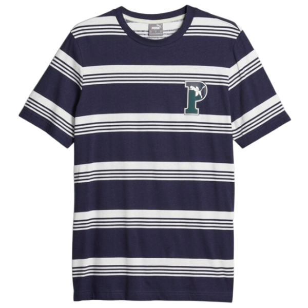 Футболка для мужчин Puma Squad Stripe Aop Tee 100% хлопок/ Темно-синий photo 1