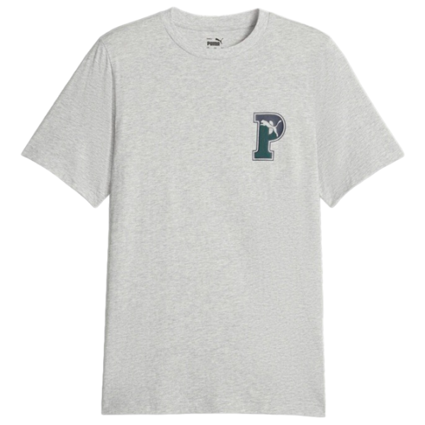 Tricou pentru bărbați Puma Squad Graphic Tee 100% bumbac/ Light Gray photo 1