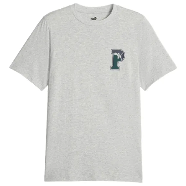 Tricou pentru bărbați Puma Squad Graphic Tee 100% bumbac/ Light Gray photo 1