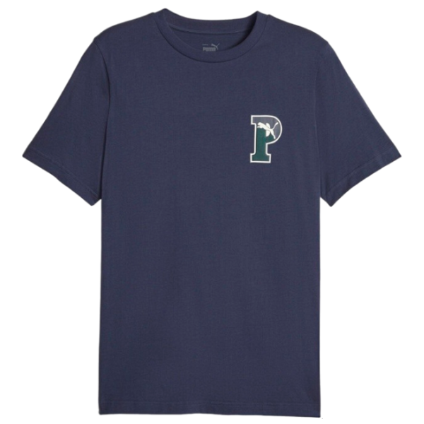 Tricou pentru bărbați Puma Squad Graphic Tee 100% bumbac/ Navy photo 1
