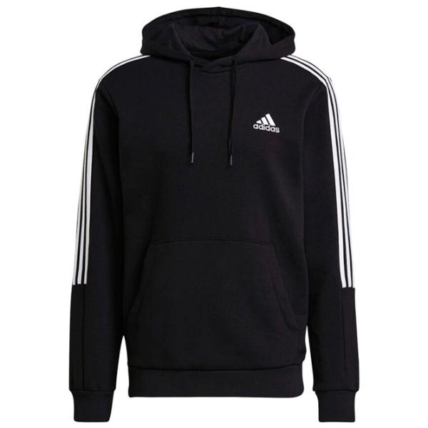 Толстовка для мужчин Adidas 3 Stripes Fleece Прямой/ Черный photo 1