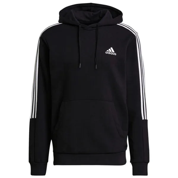 Толстовка для мужчин Adidas 3 Stripes Fleece Прямой/ Черный photo 1