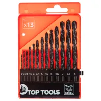 Набор сверл Top Tools 60H718 HSS
