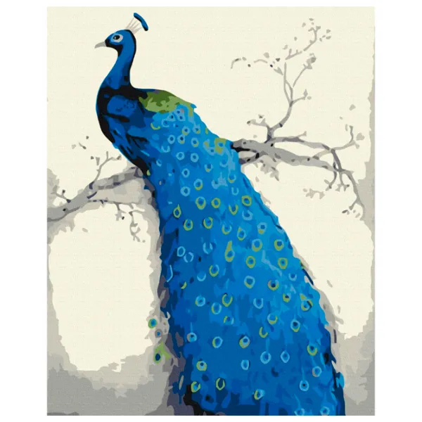Картина по номерам BrushMe Синий павлин 50 x 40 см/ Вертикальная photo 1 Картина по номерам BrushMe Синий павлин 50 x 40 см/ Вертикальная photo 1