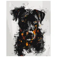 Картина по номерам BrushMe Огненная собака 50 x 40 см/ Вертикальная