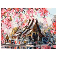 Картина по номерам BrushMe Тайский храм 50 x 40 см/ Горизонтальная