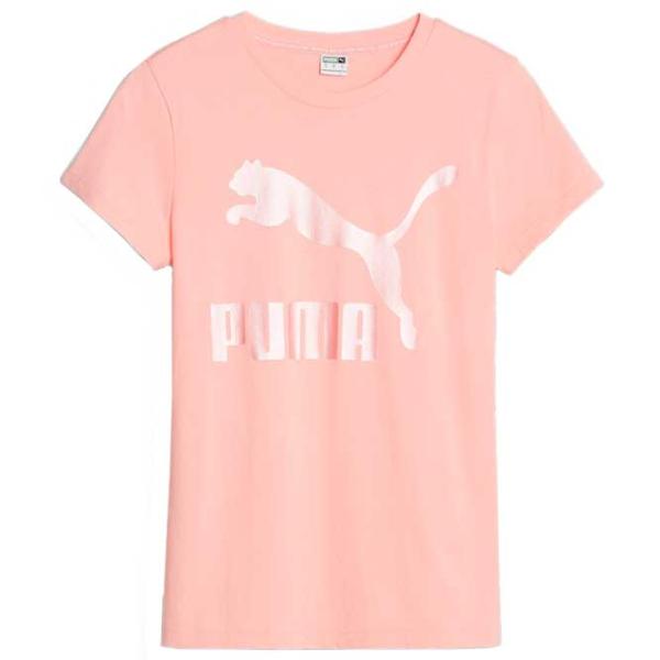 Tricou pentru femei Puma Classics Logo Tee (S) 100% bumbac/ Peach photo 1