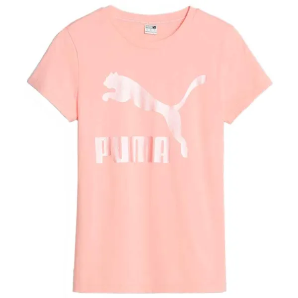 Футболка для женщин Puma Classics Logo Tee (S) 100% хлопок/ Персиковый photo 1