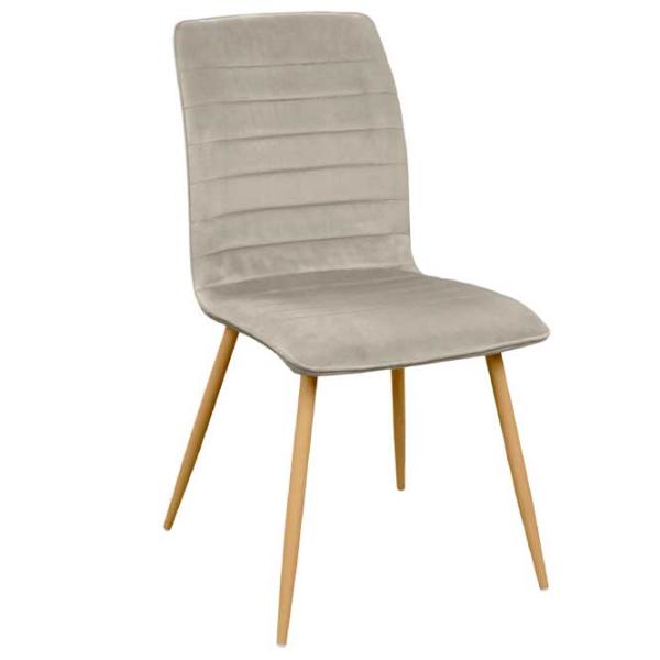 Scaun de bucătărie DecoPrim Ariel Catifea/ Beige photo 1 Scaun de bucătărie DecoPrim Ariel Catifea/ Beige photo 1