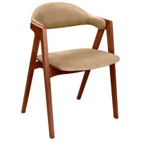 Кухонный стул DecoPrim Logan Бархат/ Коричневый Бежевый