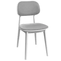 Scaun de bucătărie DecoPrim Lula Stofă/ White White