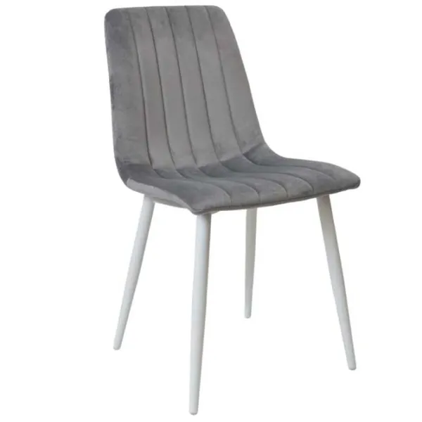 Scaun de bucătărie DecoPrim DC-90P Catifea/ Dark Gray White photo 1 Scaun de bucătărie DecoPrim DC-90P Catifea/ Dark Gray White photo 1