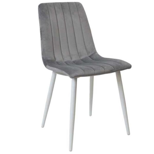 Scaun de bucătărie DecoPrim DC-90P Catifea/ Dark Gray White photo 1 Scaun de bucătărie DecoPrim DC-90P Catifea/ Dark Gray White photo 1