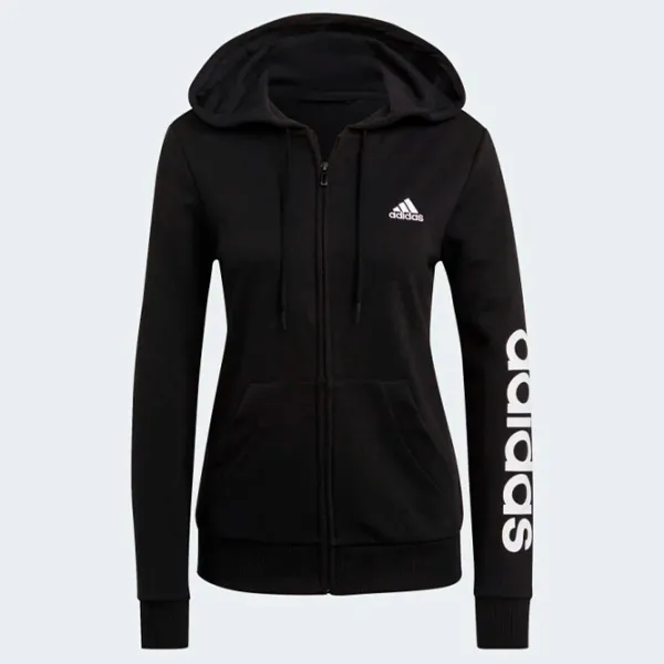 Толстовка для женщин Adidas Linear French Terry Черный photo 1 Толстовка для женщин Adidas Linear French Terry Черный photo 1