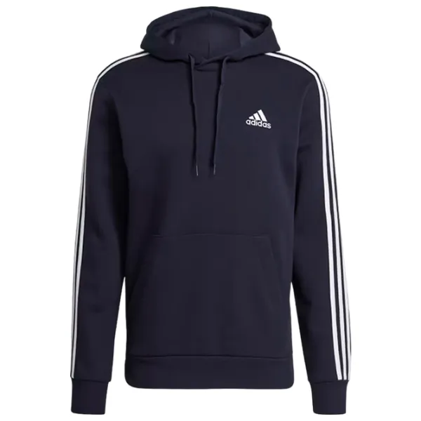 Толстовка для мужчин Adidas 3 Stripes Fleece Прямой/ Тёмно синий photo 1