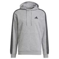 Толстовка для мужчин Adidas 3 Stripes Fleece Прямой/ Серый