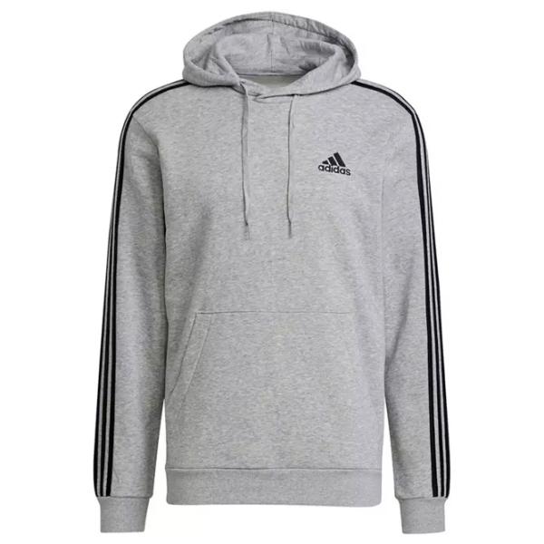 Hanorac pentru bărbați Adidas 3 Stripes Fleece Drept/ Gray photo 1