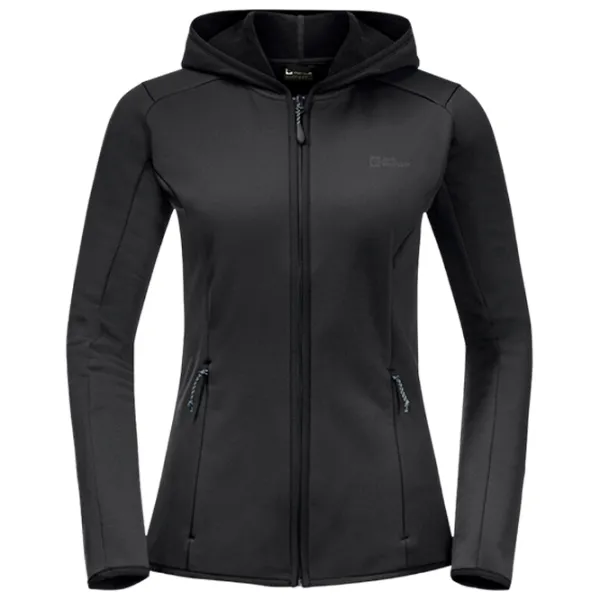 Hanorac pentru femei Jack Wolfskin Baiselberg Hooded Fz W Black photo 1