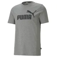 Tricou pentru bărbați Puma Ess Logo Tee 100% bumbac/ Gray