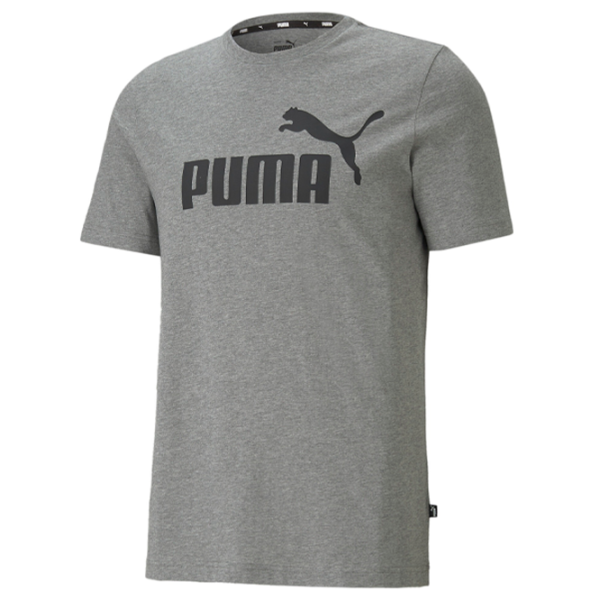 Tricou pentru bărbați Puma Ess Logo Tee 100% bumbac/ Gray photo 1