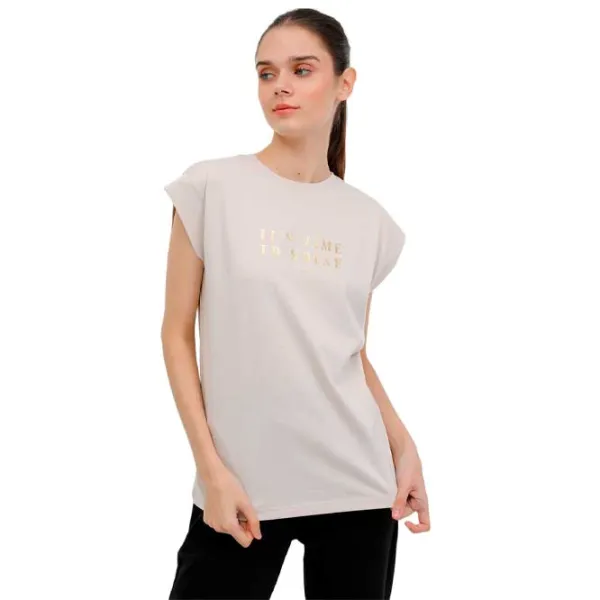 Tricou pentru femei Lumberjack WL MABEL-B 11ES125 3PR 100% bumbac/ Beige photo 1