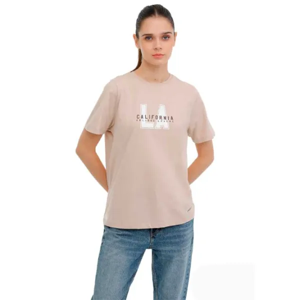 Футболка для женщин Lumberjack WL SOFIA-N 11GF854 3PR 100% хлопок/ Бежевый photo 1
