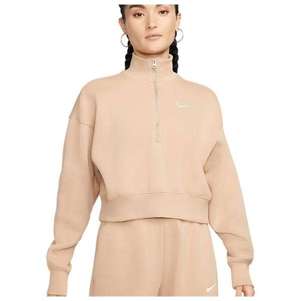 Толстовка для женщин Nike W Nsw Style Flc Crop Qz Бежевый photo 1