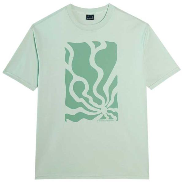 Футболка для женщин 4F 4FAW23TTSHF0881 100% хлопок/ Зелёный photo 1