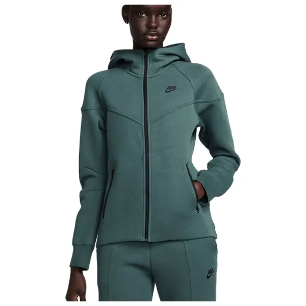 Толстовка для женщин Nike W Nsw Tch Flc Wr Fz Hdy Зелёный photo 1