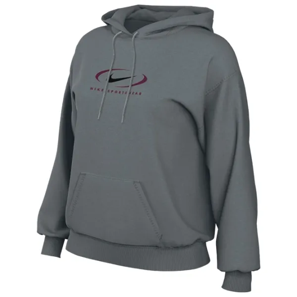 Толстовка для женщин Nike W Nsw Flc Os Po Hdy Swsh Серый photo 1