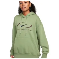 Толстовка для женщин Nike W Nsw Flc Os Po Hdy Swsh Зелёный
