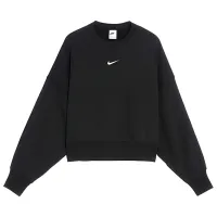 Hanorac pentru femei Nike W Nsw Style Flc Crew Oos Black