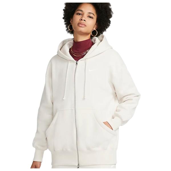 Hanorac pentru femei Nike Nsw Style Flc Fz Hoodie Os White photo 1 Hanorac pentru femei Nike Nsw Style Flc Fz Hoodie Os White photo 1