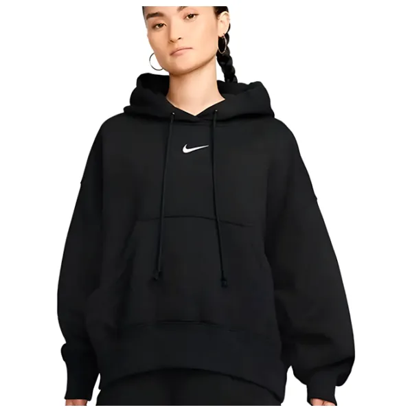 Hanorac pentru femei Nike W Nsw Style Flc Po Hoodie Oos Black photo 1