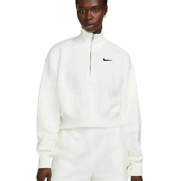 Hanorac pentru femei Nike W Nsw Style Flc Crop Qz Beige photo 1