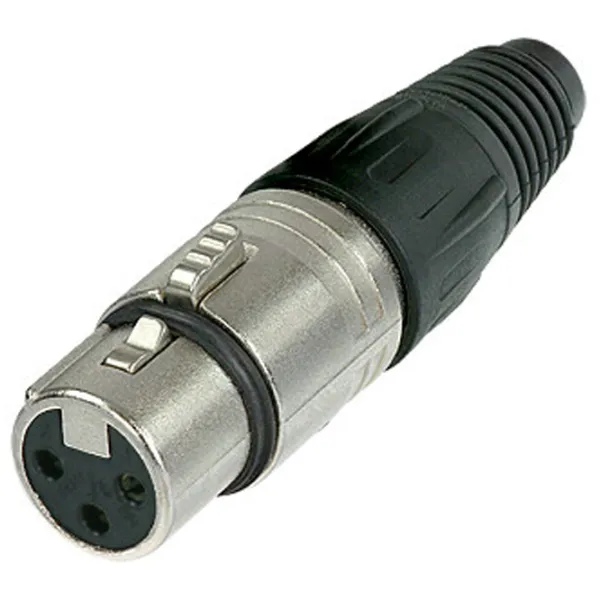 Mufă audio Neutrik NC3FX PVC/ Gray photo 1