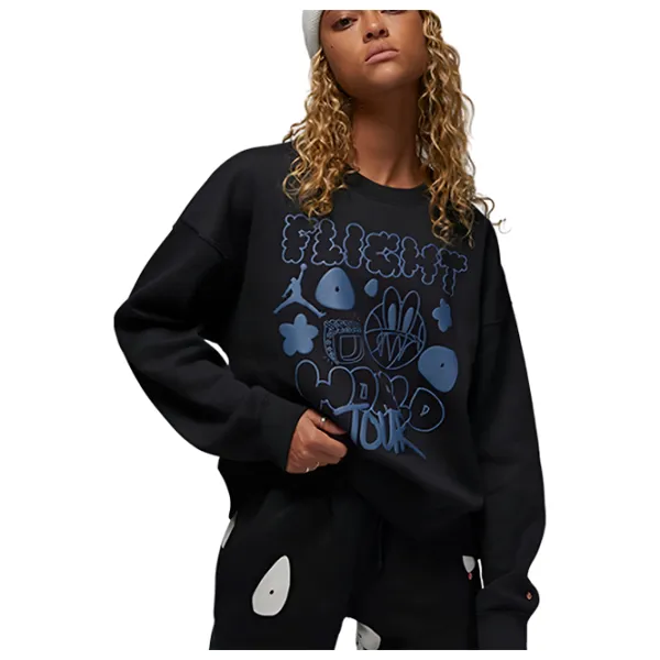 Толстовка для женщин Nike Jordan Brkln Flc Crew As Черный photo 1