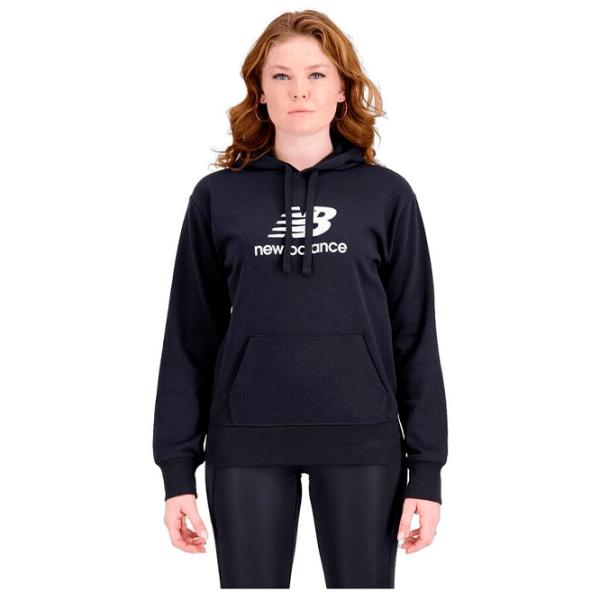 Hanorac pentru femei New Balance Essentials Stacked Logo Black photo 1