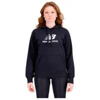 Толстовка для женщин New Balance Essentials Stacked Logo Черный
